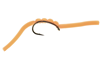 Squirmy Wormie Fly in worm tan is a best panfish fly fishing fly or fly fishing fly for trout.