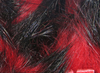 Hareline Rabbit Two-Toned Rabbit Strips Black Red