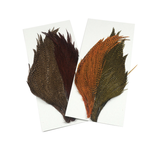 Tyers 4 Color Starter Cape Set Dyed Grizzly Streamer