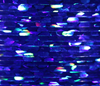Blue Veevus Holographic Tinsel, perfect for crafting shimmering water-like effects in fly designs