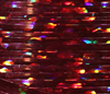 Cranberry Veevus Holographic Tinsel, unique for creating vibrant and enticing fly designs