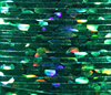 Green Veevus Holographic Tinsel, great for imitating natural iridescence in aquatic insects