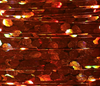 Orange Veevus Holographic Tinsel, effective for crafting visible and appealing fly patterns