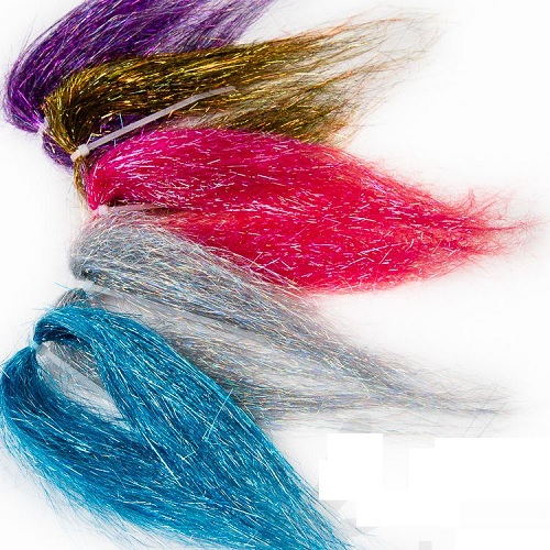 Larva Lace Angel Hair in vibrant colors for tying highly visible fly fishing streamers.