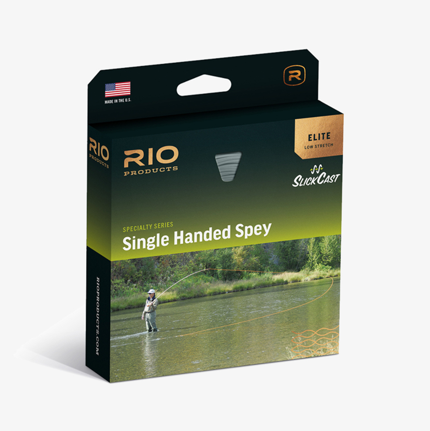 Rio Elite Single Handed Spey Fly Line for effortless roll and Spey casting with low-stretch, ultra-slick performance
