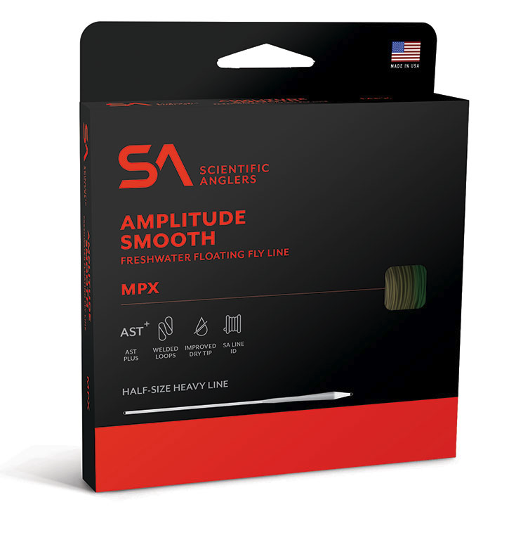 Scientific Anglers Amplitude Smooth MPX Fly Line, designed for superior performance with less drag and enhanced durability.