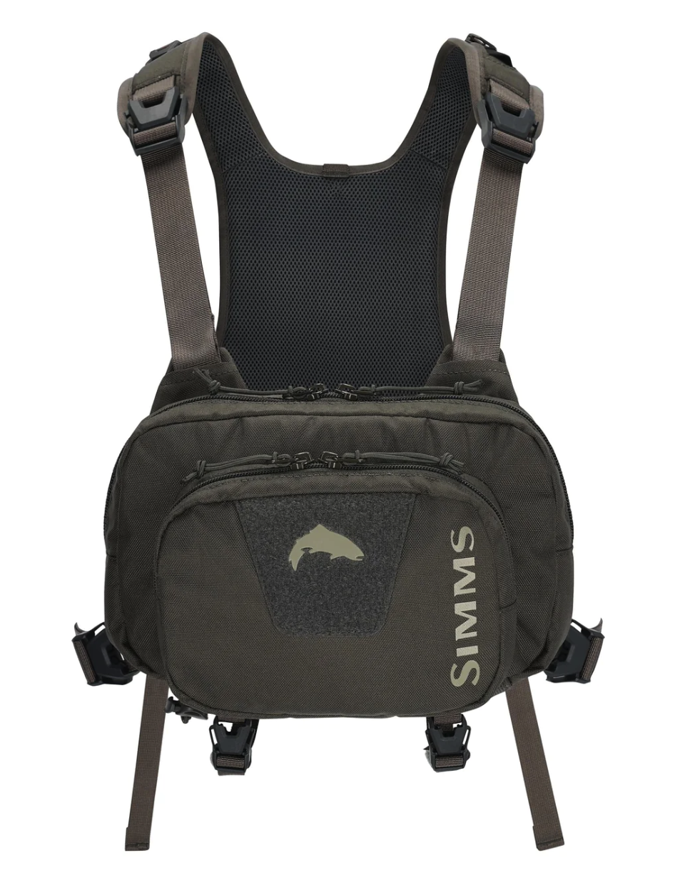 Shop new Simms fishing chest packs online.