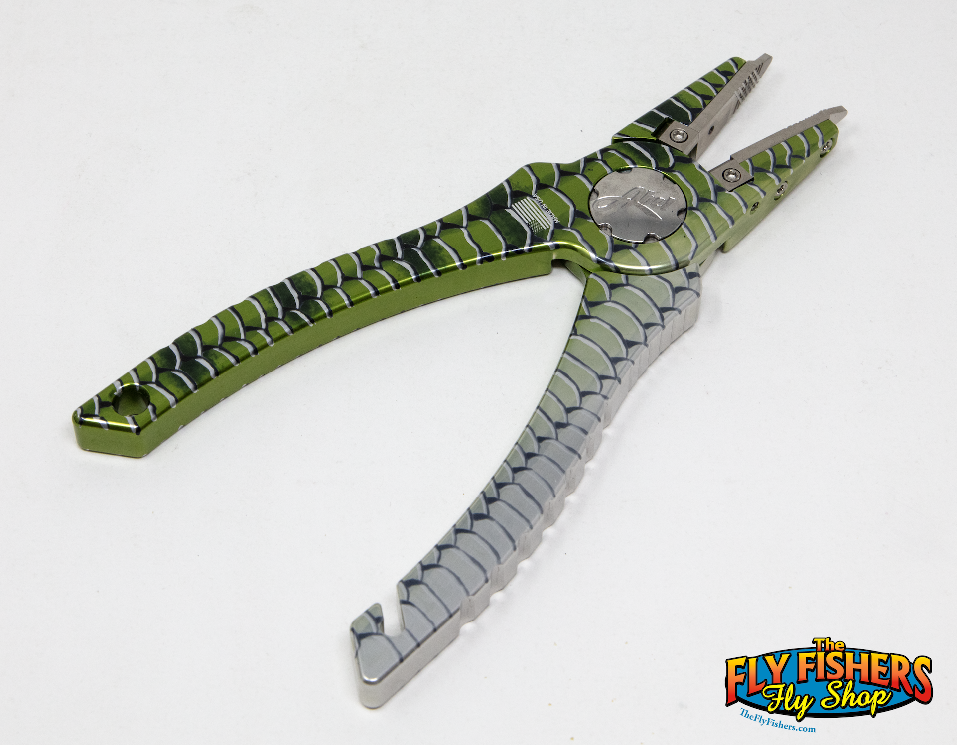 Abel Pliers Bonefish Finish back side laying flat