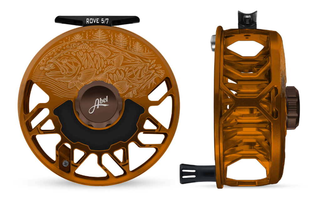 Abel ROVE 5/7 Fly Reel (Bronze/Dark Brown Knob, Underwood Timber Smallies,  Black Handle)