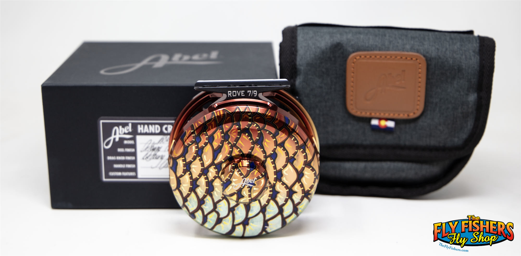 Abel ROVE 7/9 Fly Reel - Custom Shop DeYoung Carp Flank/Black Handle with box and pouch
