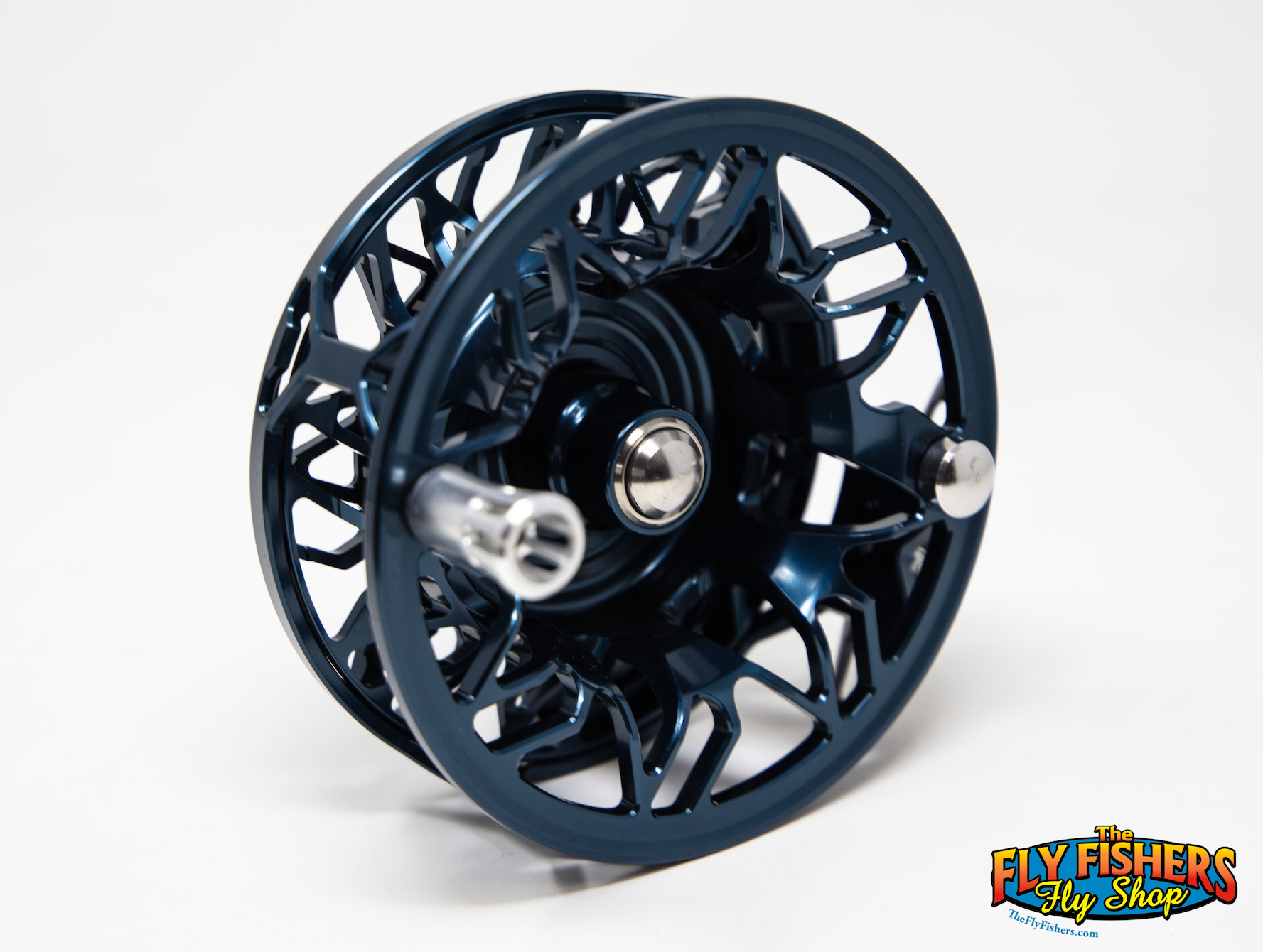 Spool side view of Abel Rove 9/11 Deep Blue Underwood Salt