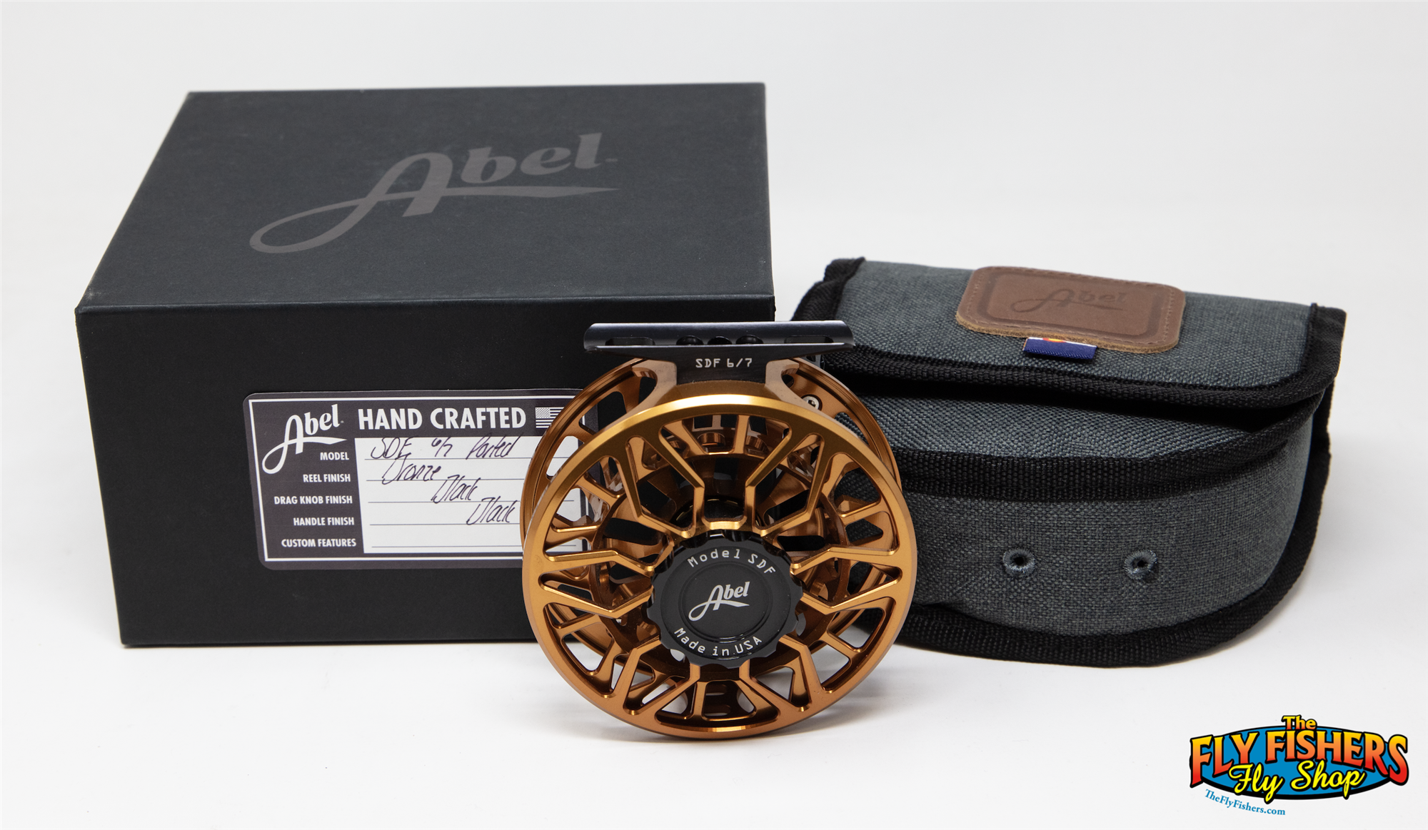 Abel SDF 6/7 Fly Reel - Custom Shop Bronze/Black/Black with box and pouch