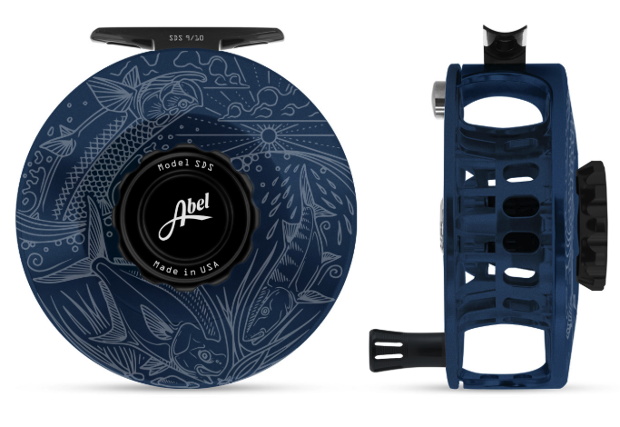 Custom Solid Shop Satin Deep Blue Underwood Slammin' Abel SDS 9/10 Fly Reel