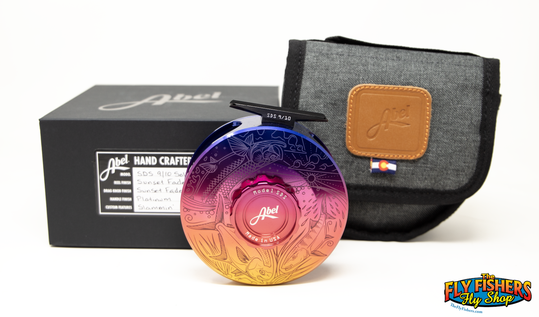 Abel SDS 9/10 Sunset Slammin Fly Reel with Pouch and Box