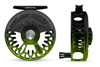 Abel VAYA 5/6 Fly Reel - Underwood Sight Fish engraving with Black/Green Fade color