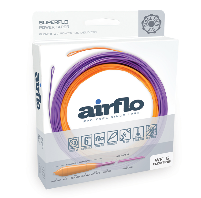Airflo SuperFlo Ridge 2.0 Power Taper Fly Line for powerful casting available for sale
