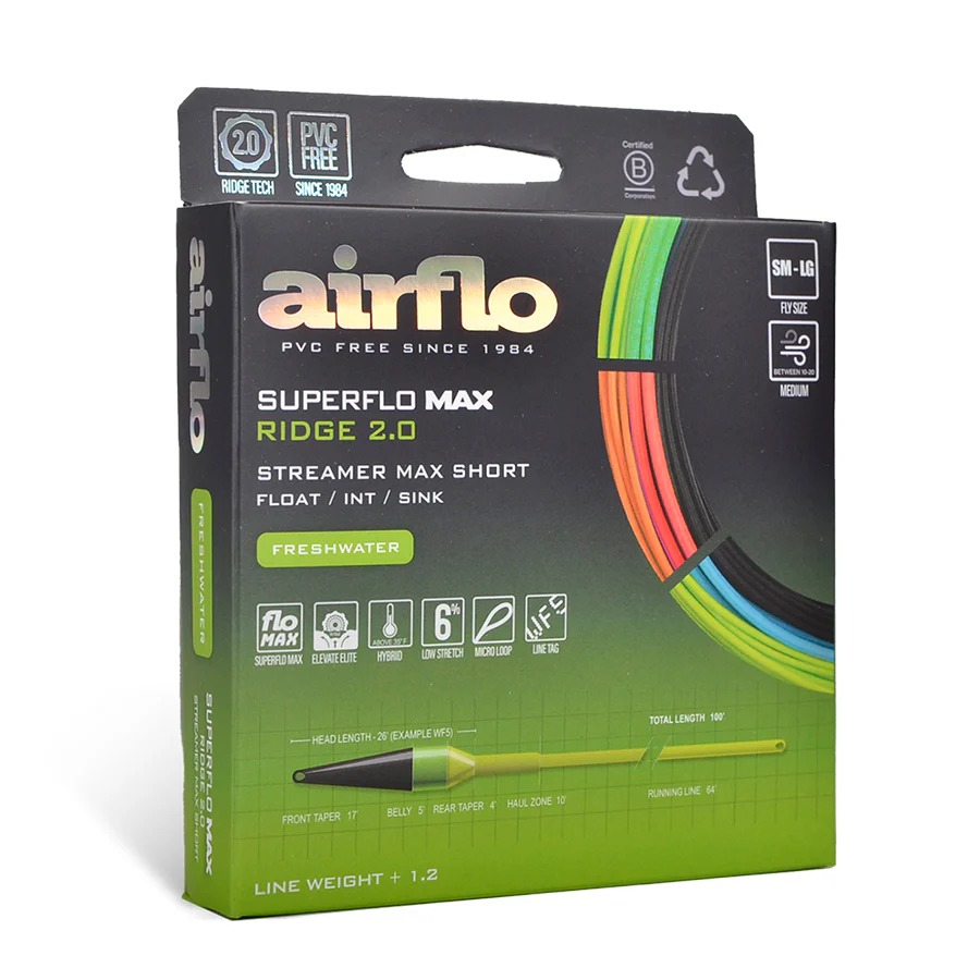 Sink 3 streamer fly line taper Airflo Superflo Max Ridge 2.0 short head design