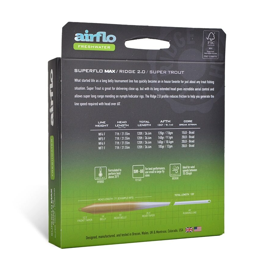Back back of Airflo Superflo Max Ridge 2.0 Super Trout Fly Line