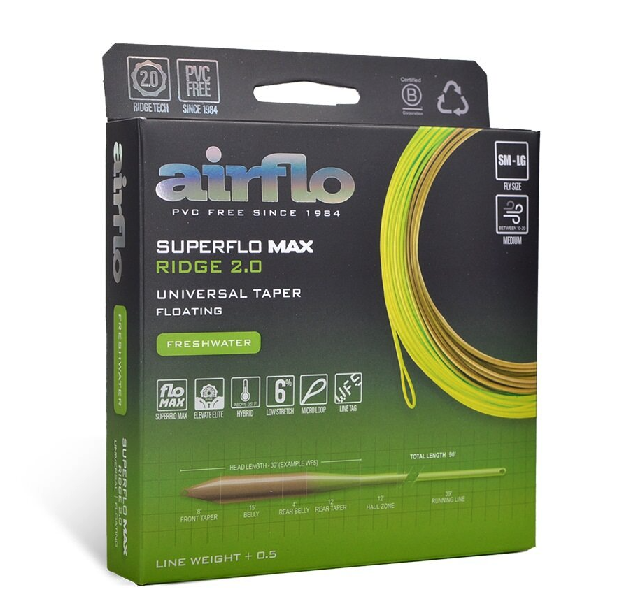 Box front of Airflo Superflo Max Ridge 2.0 Universal Fly Line