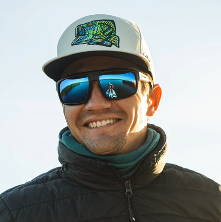 Man in hat and jacket wearing Bajio Greenland Polarized Sunglasses