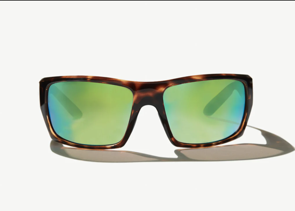 Bajio Nato Brown Tortoise Green Mirror Fishing Sunglasses