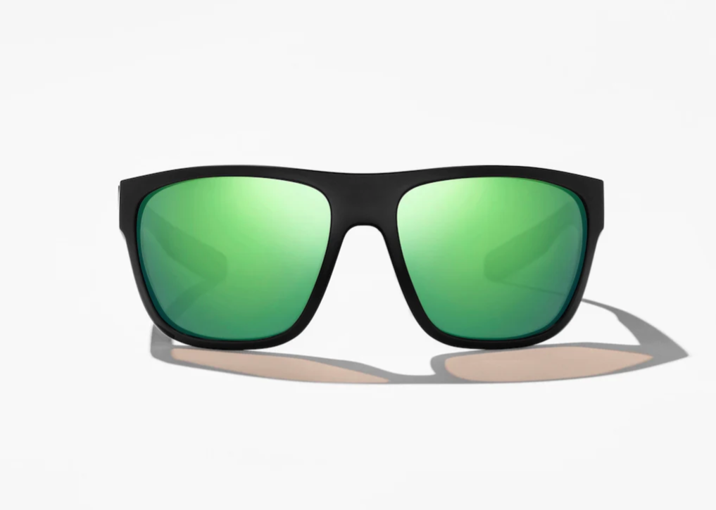 Bajio Las Roca Matte Black Green Mirror Fishing Sunglasses