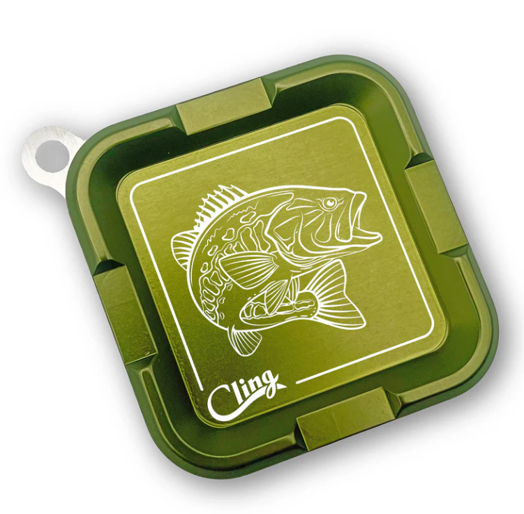 Cling Mag Grab Plus Largemouth etching in color deep green