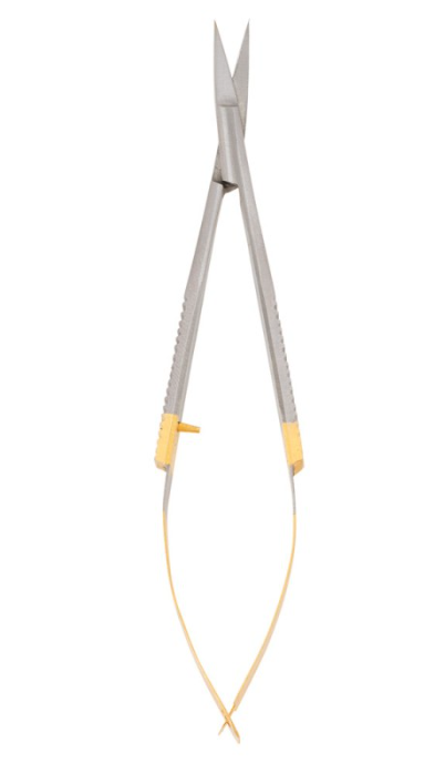 Dr. Slick 4" Spring Iris Scissors with straight blades