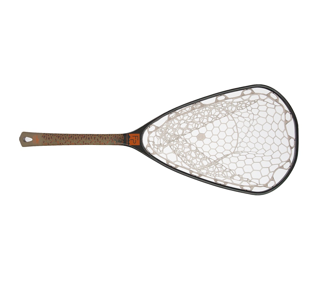 Fishpond Nomad Canyon Net 2.0 Brown Trout fly fishing landing net with rubber TPU bag