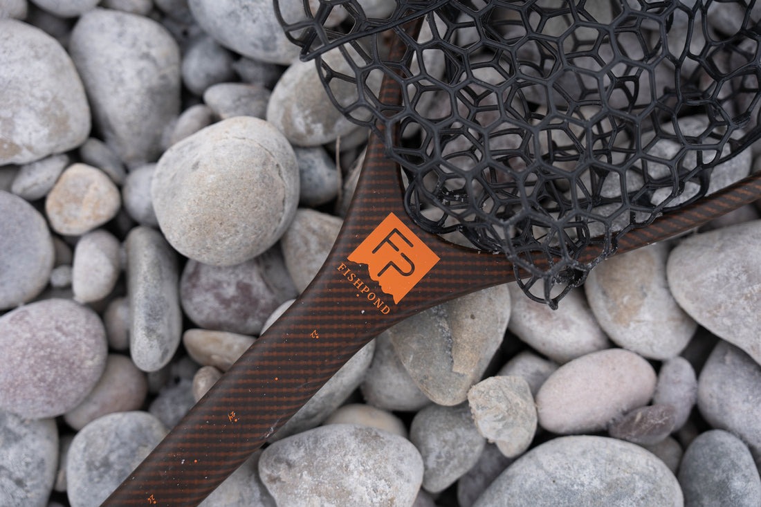 Fishpond Nomad Emerger 2.0 carbon fiber fly fishing net frame close-up detail