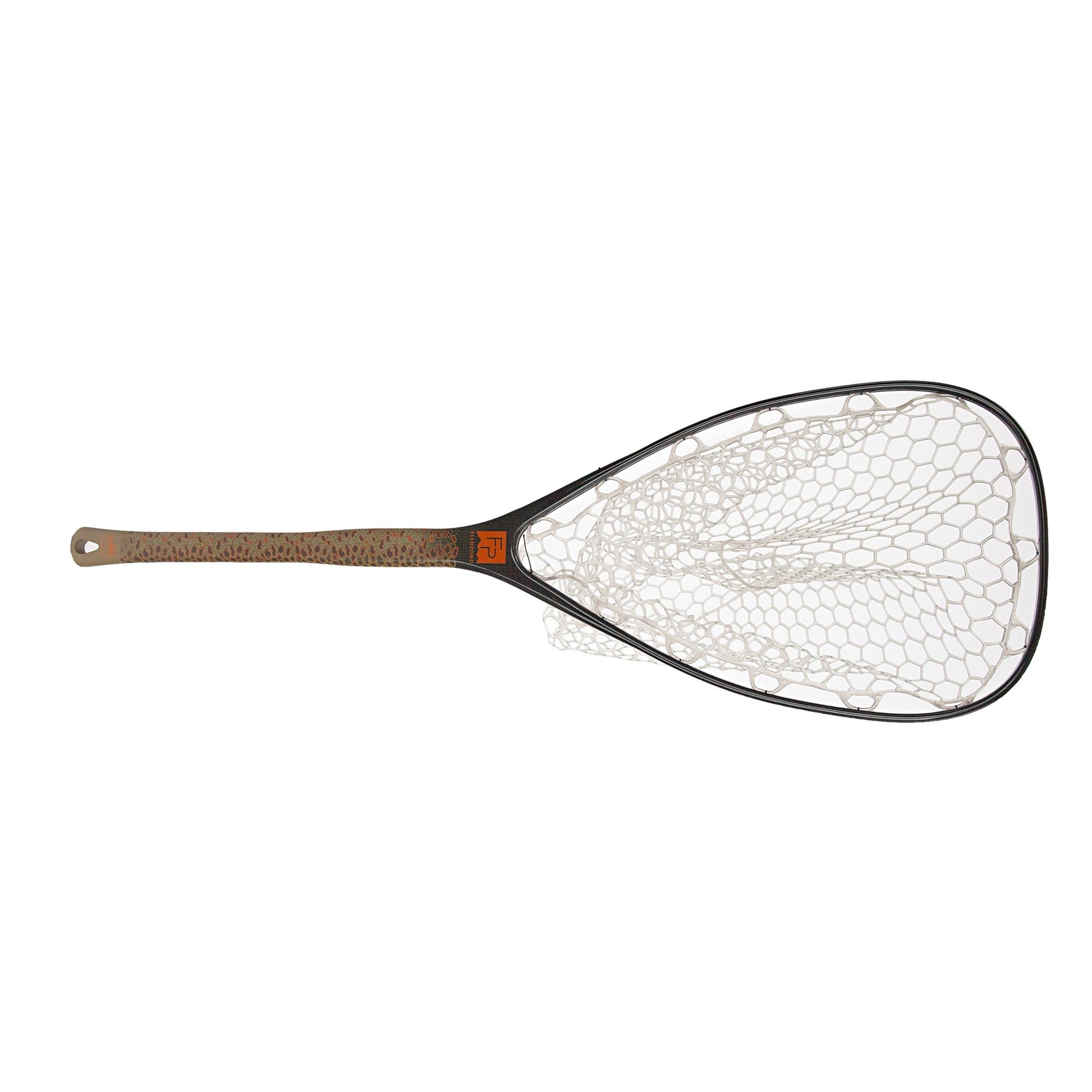 Fishpond Nomad Middle Fork 2.0 trout landing net with clear fish-safe TPU rubber basket and carbon fiber frame