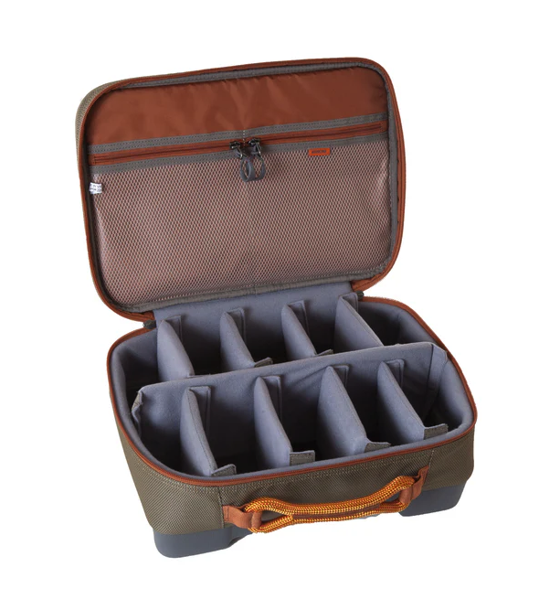 Fishpond Honcho Reel Case with removable dividers for customizable reel and gear storage