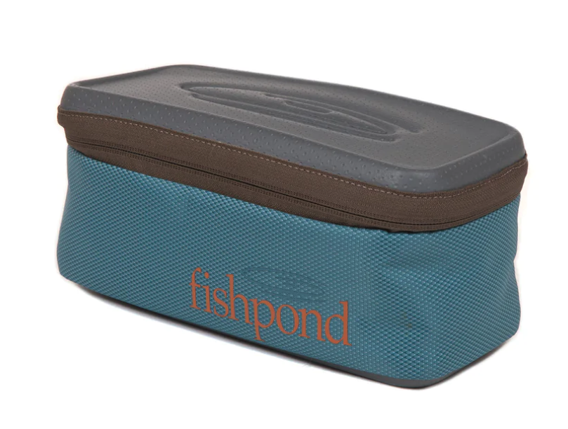 Fishpond Ripple Reel Case featuring waterproof and impact-resistant molded bottom—ideal fishing gear organizer
