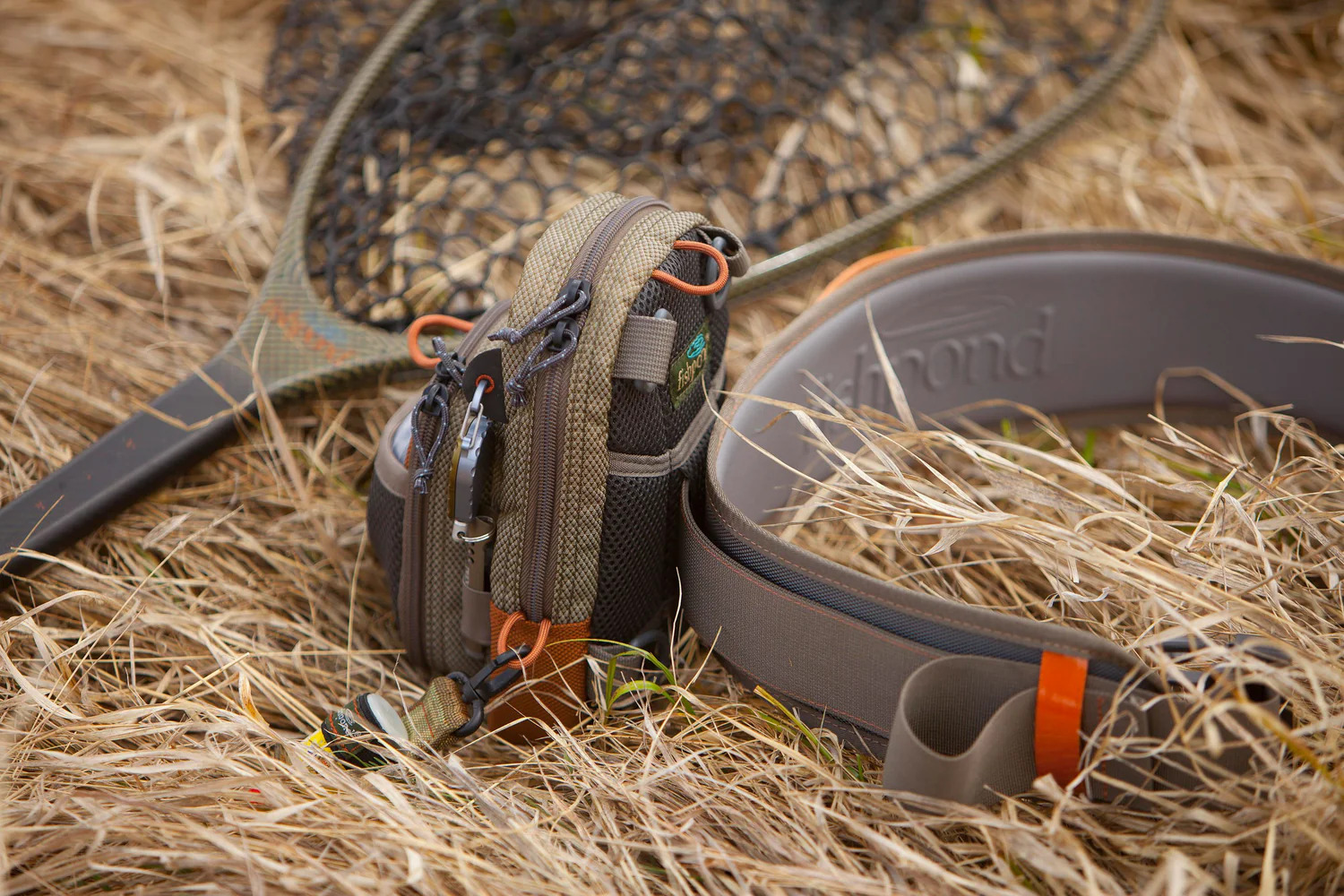 Durable chest pack with interior pocket for organizing fishing essentials