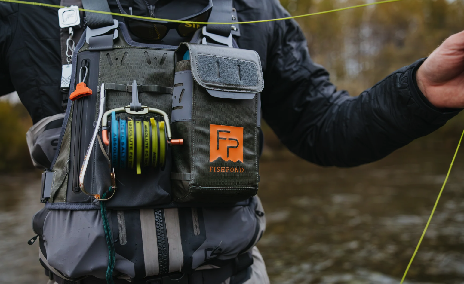 Fishpond Stormshadow Chest Pack in gray with ergonomic design for fishing enthusiasts