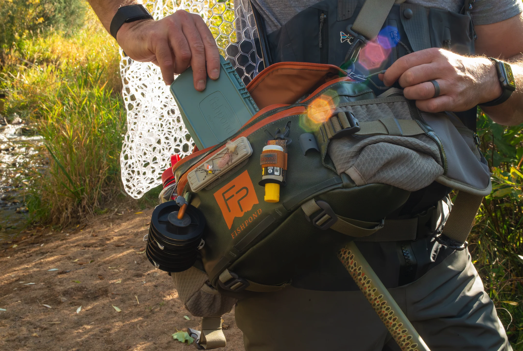 Fishpond Stormshadow Lumbar Pack with secure storage for fishing gear and accessories