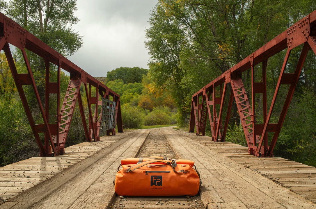 Eco Cutthroat Orange Fishpond Thunderhead Large Roll Top Duffel with roll-top closure for secure, water-resistant storage