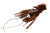 Angled top view of Chocklett Factory Craw Changer Fly Rusty Brown