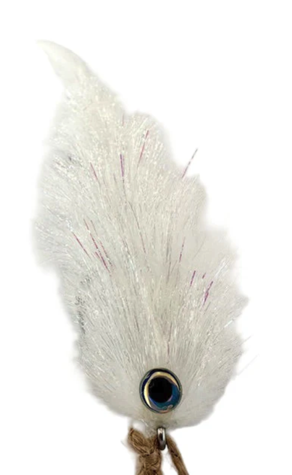 Chocklett Factory Hybrid Changer Fly White 8/0 laying on its side