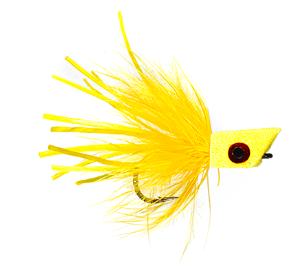 MFC Bluegill Popper Fly Yellow color