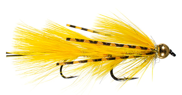 Galloup's Micro Peanut Envy fly in yellow color