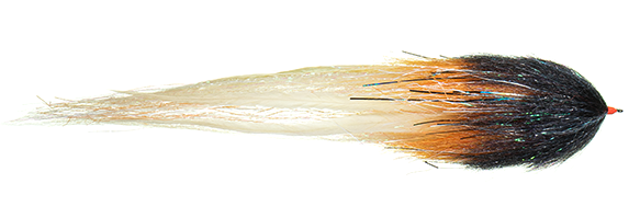 MFC Smolinski's Misfit Muppet musky fly Peachy Nightmare large musky streamer