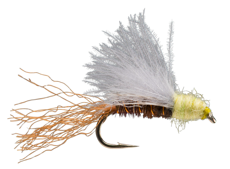 Emerger fly pattern with cdc wing for high flotation and visibility