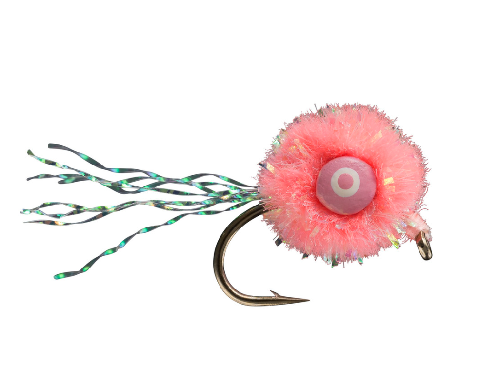 Fish steelhead egg flies like this one for the best steelhead and salmon fly fishing results.