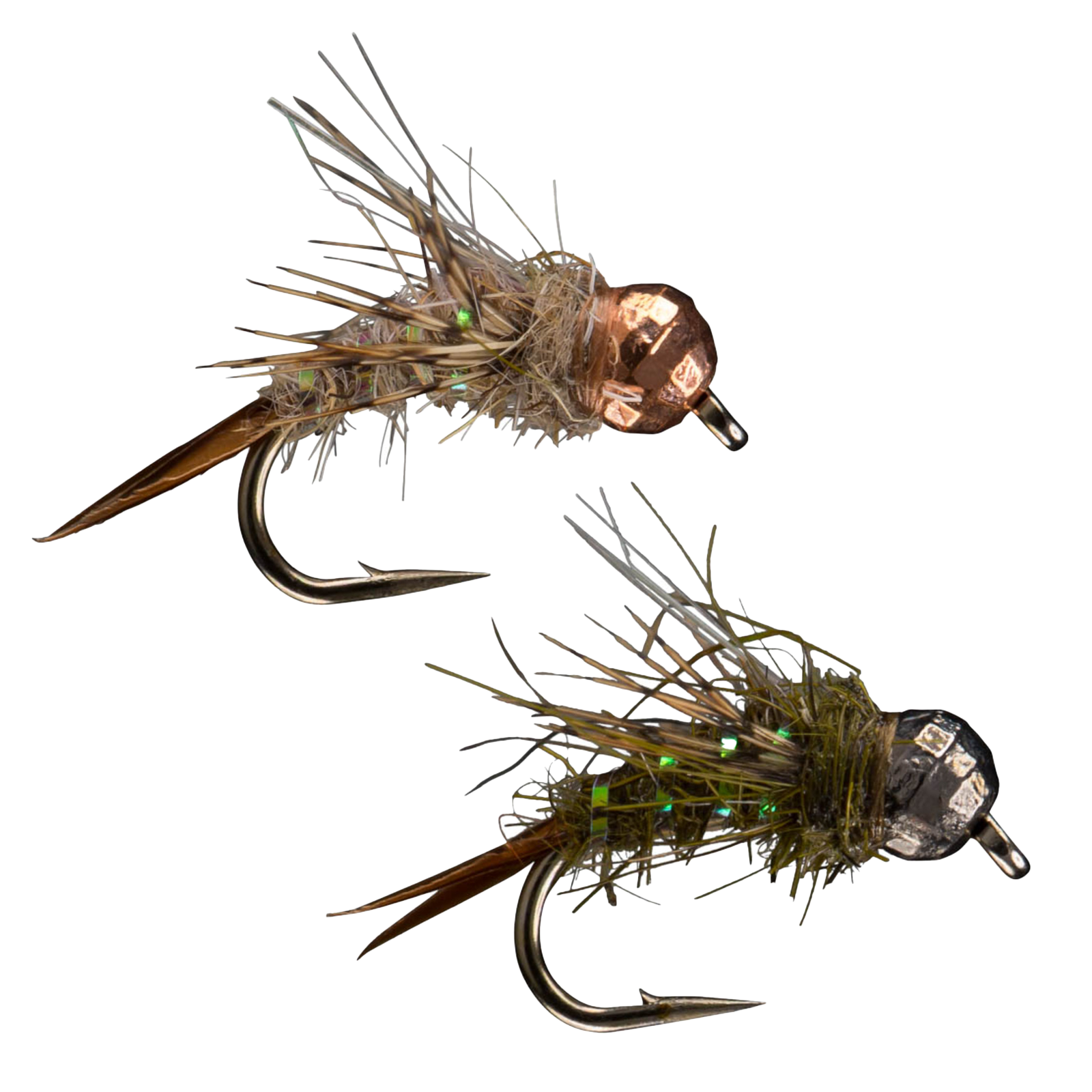 Fast-sinking tungsten jig nymph flies for Euro nymphing and trout fishing