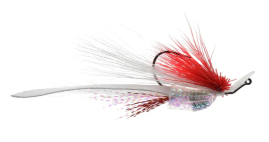 Saunders' Buckshot Beer Belly fly in red white color