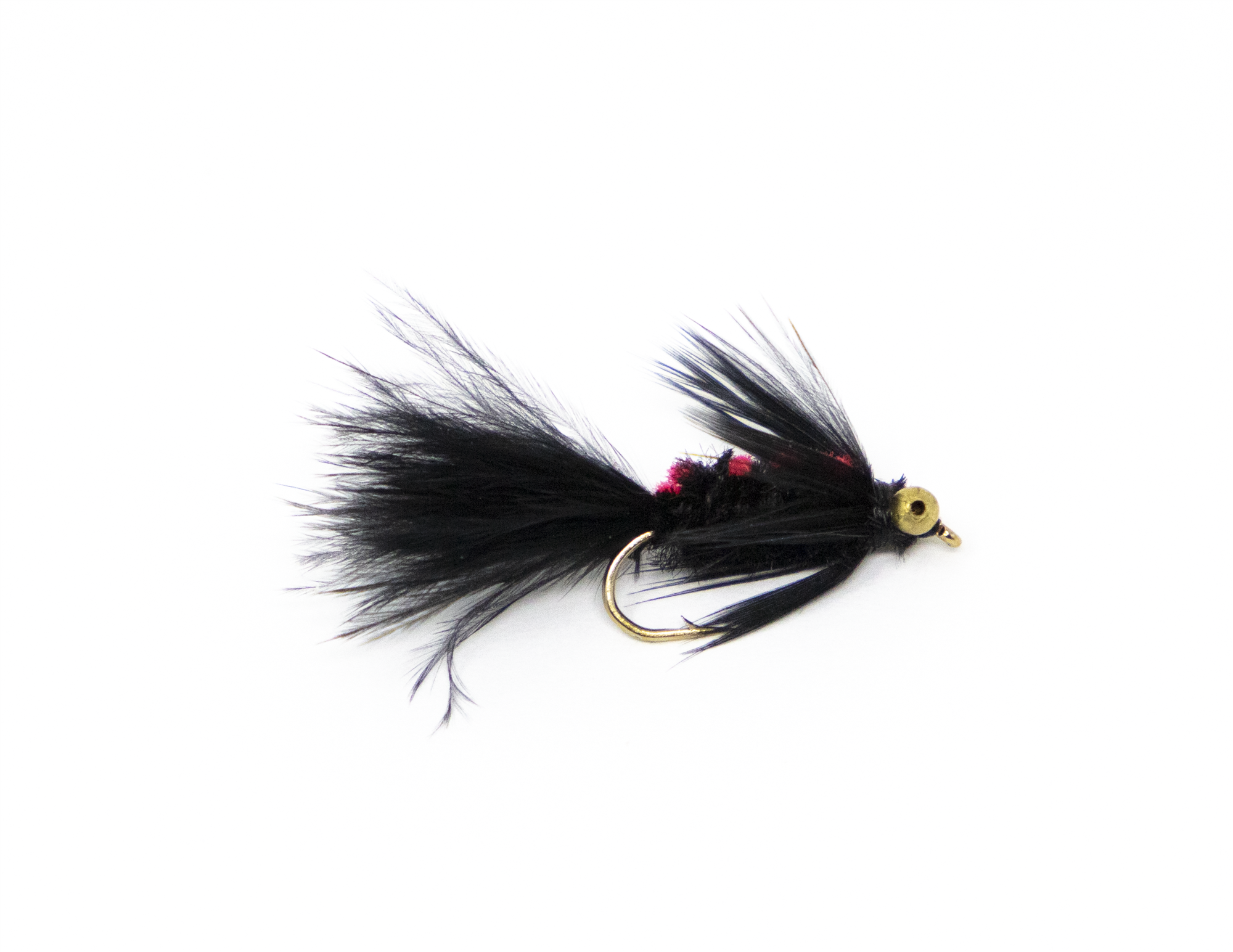Mihulka's Crappie Special Fly in black color for fly fishing panfish bass and trout.
