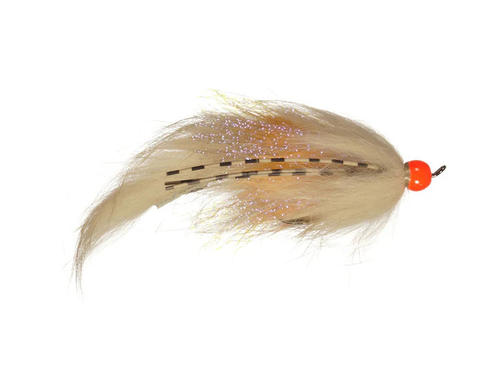 Flesh and and orange style fly for a natural look