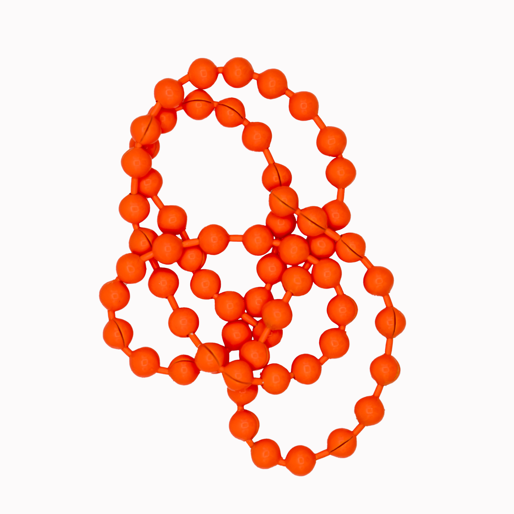 Fl Orange bead chain eyes for adding color and weight when fly tying