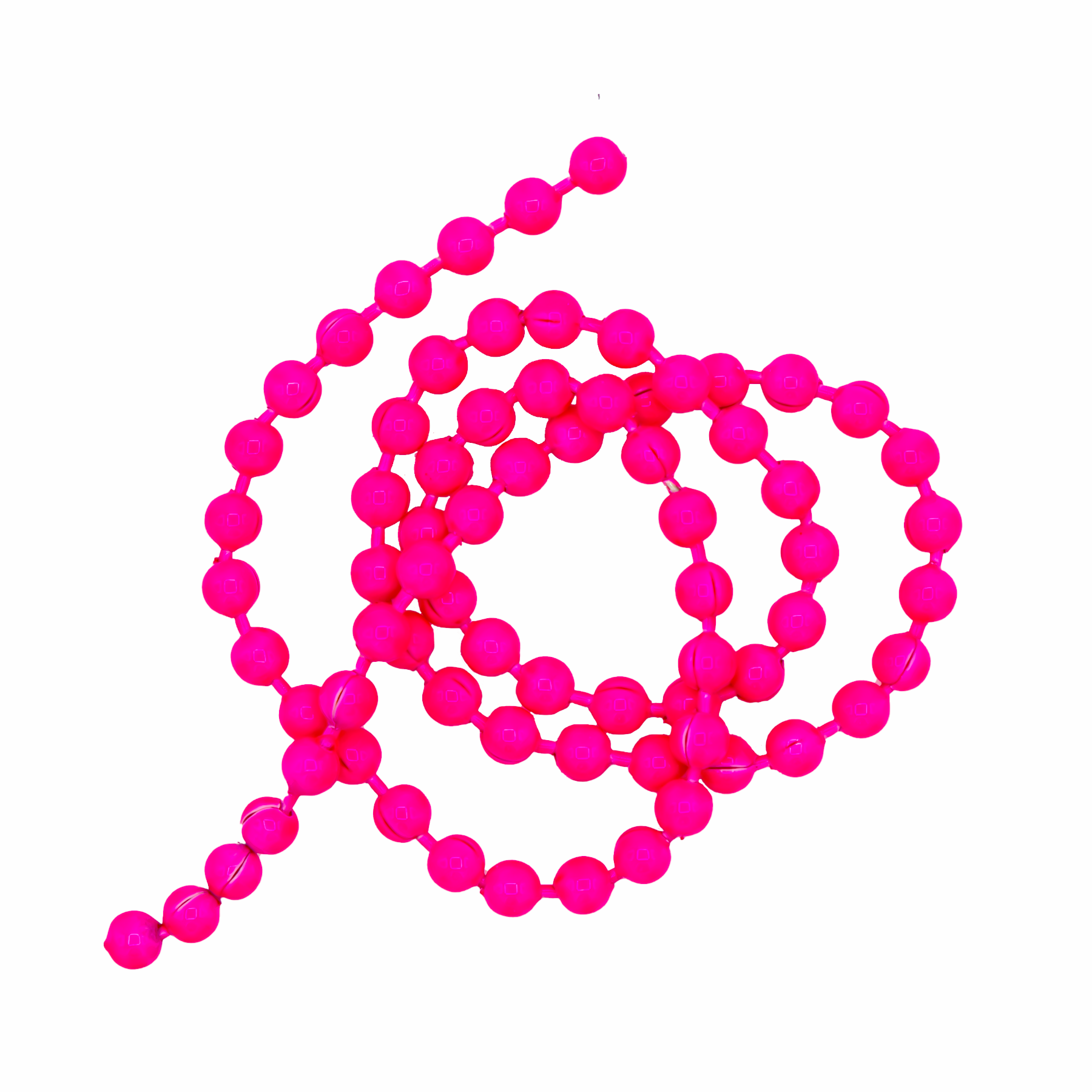 Fl Pink dyed fly tying bead chain eyes